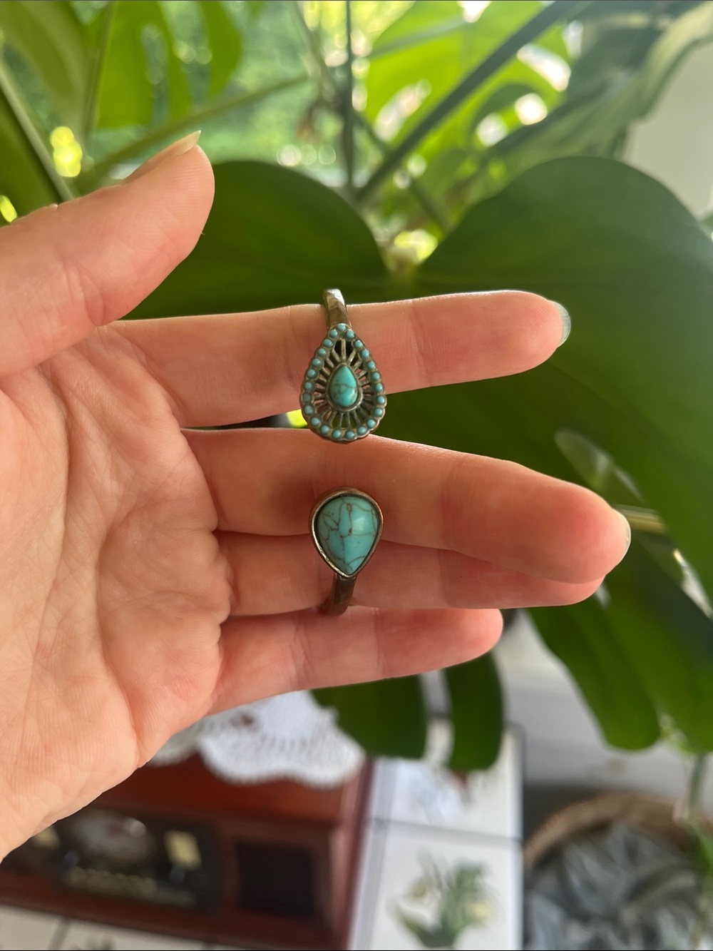 Lucky Brand Turquoise Bronze Bangle Bracelet